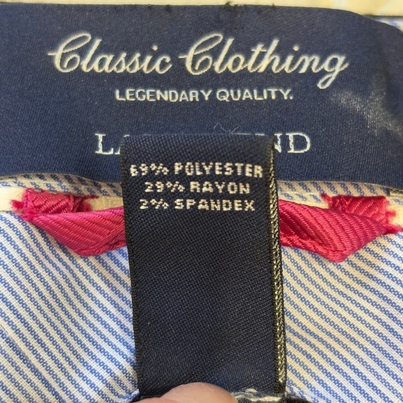 Land's End Black 16P Petite Fit 2 Slim Leg Slack Dress Work Pants Crop Stretch - Picture 4 of 7